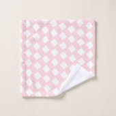 Pink & White Square Bathroom Towel Sets バスタオルセット (ウォッシュタオル)