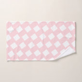 Pink & White Square Bathroom Towel Sets バスタオルセット (ハンドタオル)