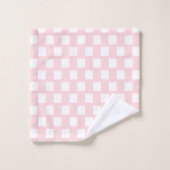 Pink & White Square Bathroom Towel Sets バスタオルセット (ウォッシュタオル)