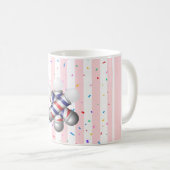 Pink & White Stripe Barber Pole Mug コーヒーマグカップ (正面右)