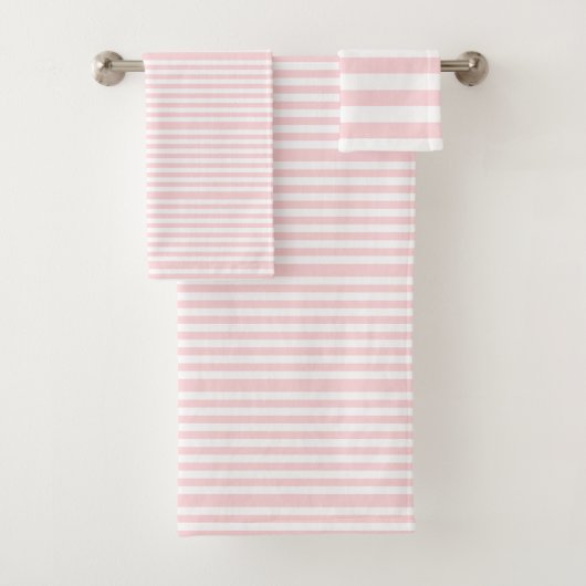 Pink & White Stripe Bathroom Towel Sets バスタオルセット (インサイチュ)