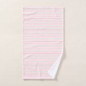 Pink & White Stripe Bathroom Towel Sets バスタオルセット (ハンドタオル)