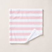 Pink & White Stripe Bathroom Towel Sets バスタオルセット (ウォッシュタオル)