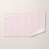 Pink & White Stripe Bathroom Towel Sets バスタオルセット (ハンドタオル)