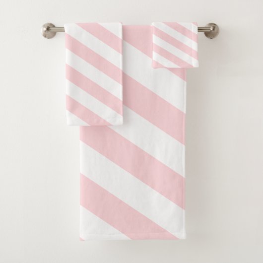 Pink & White Stripe Bathroom Towel Sets バスタオルセット (インサイチュ)