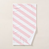 Pink & White Stripe Bathroom Towel Sets バスタオルセット (ハンドタオル)
