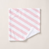 Pink & White Stripe Bathroom Towel Sets バスタオルセット (ウォッシュタオル)