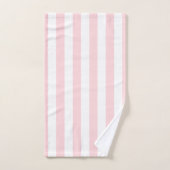Pink & White Stripe Bathroom Towel Sets バスタオルセット (ハンドタオル)