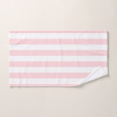 Pink & White Stripe Bathroom Towel Sets バスタオルセット (ハンドタオル)