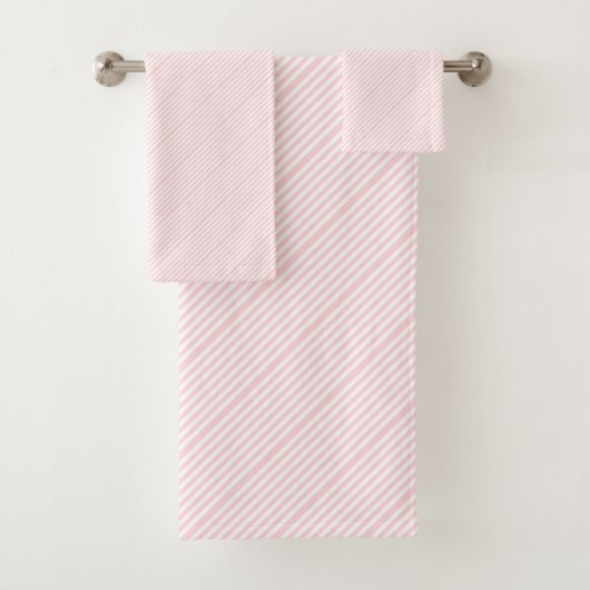 Pink & White Stripe Bathroom Towel Sets バスタオルセット (インサイチュ)