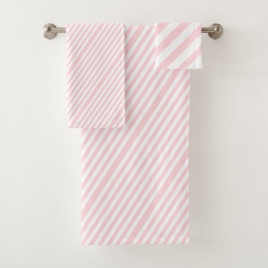 Pink & White Stripe Bathroom Towel Sets バスタオルセット (インサイチュ)