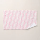 Pink & White Stripe Bathroom Towel Sets バスタオルセット (ハンドタオル)
