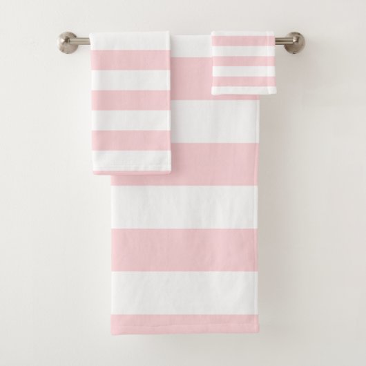 Pink & White Stripe Bathroom Towel Sets バスタオルセット (インサイチュ)
