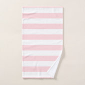 Pink & White Stripe Bathroom Towel Sets バスタオルセット (ハンドタオル)