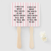 Pink & White Stripe Fans ハンドファン (正面&裏面)