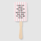 Pink & White Stripe Fans ハンドファン (正面)