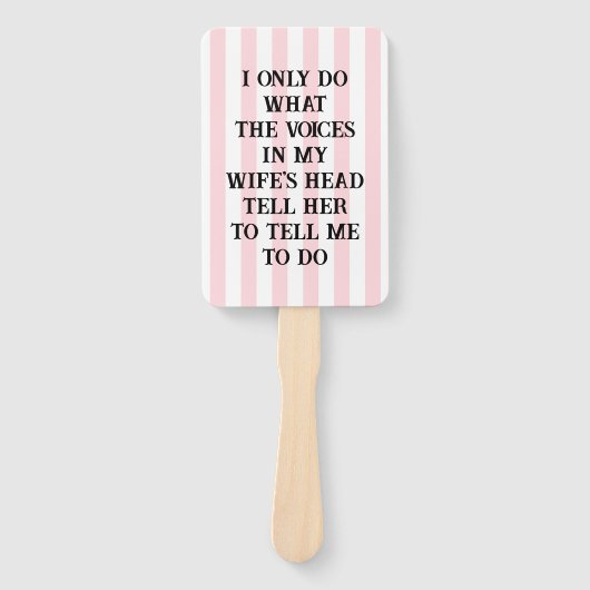 Pink & White Stripe Fans ハンドファン (正面)