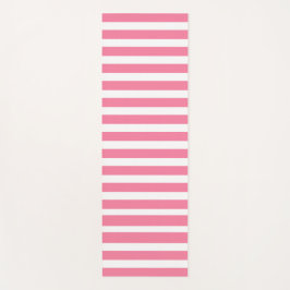 Pink & white striped yoga mat ヨガマット
