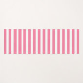 Pink & white striped yoga mat ヨガマット (正面(横))