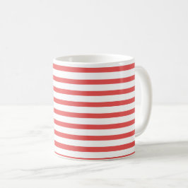 pink & white stripes – pink-weiß gestreift コーヒーマグカップ