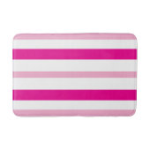 Pink White Summer Stripes バスマット (正面)