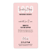 Pink & White Thanks for Purchase Logo Packaging ラベル (正面)