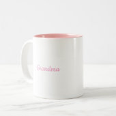 Pink White Two Tone Grandma Mug ツートーンマグカップ (正面左)