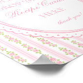 Pink & White Vintage Fancy Floral Share a Recipe ポスター (角)