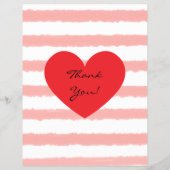 Pink White Watercolor Stripes Summer Sale チラシ (裏面)