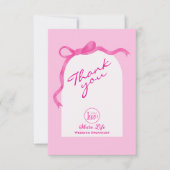 Pink White Wedding Organizer Business Thank you (正面)