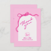 Pink White Wedding Organizer Business Thank you (正面/裏面)