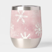 Pink White Winter Snowflakes Christmas (背面)