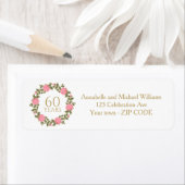 PINK WILDバラリース60結婚番目のアドレス ラベル (インサイチュ)