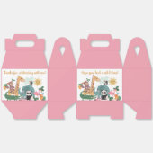 Pink Wild Animal Birthday フェイバーボックス (見開き)