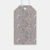 Pink Wild Flowers Bridal Shower ギフトタグ (裏面)