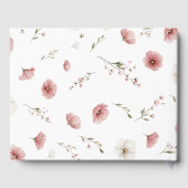 Pink Wild Flowers Wedding Guest Book ゲストブック (裏面)