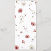 Pink Wild Flowers Wedding Menu メニュー (裏面)