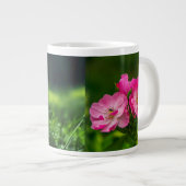 Pink Wild Rose Flowers Photography Design-52654 ジャンボコーヒーマグカップ (正面右)