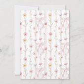 Pink Wildflower 1st Birthday Invitation 招待状 (裏面)