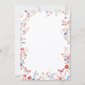 Pink Wildflower Baby in Bloom Baby Shower 招待状 (裏面)