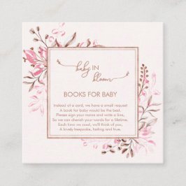 Pink Wildflower Baby in Bloom Books for Baby エンクロージャーカード
