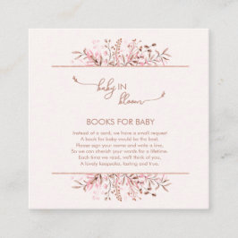 Pink Wildflower Baby in Bloom Books for Baby エンクロージャーカード