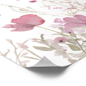 Pink Wildflower Baby In Bloom Seating Chart Poster ポスター (角)