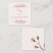 Pink Wildflower Baby in Bloom Thank You エンクロージャーカード (正面/裏面)