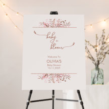 Pink Wildflower Baby in Bloom Welcome Baby Shower