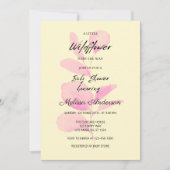 Pink Wildflower Baby Shower Invitation for Girls   招待状 (正面)