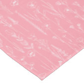 Pink Wildflower Baby Shower Tablecloth Decor テーブルクロス (アングル)