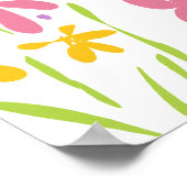 Pink Wildflower Baby Shower Welcome ポスター (角)