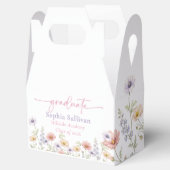 Pink Wildflower Bloom Graduation Party フェイバーボックス (オープン)