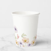 Pink Wildflower Bloom Graduation Party 紙コップ (裏面)